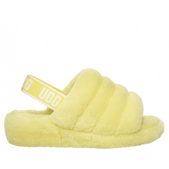 UGG | Shoes | Ugg Neon Yellow Yeah Slides | Poshmark